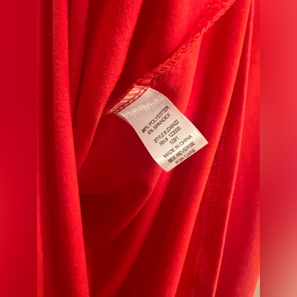 Size small red high neckline solid sleeveless straps layering dress - Picture 5 of 5